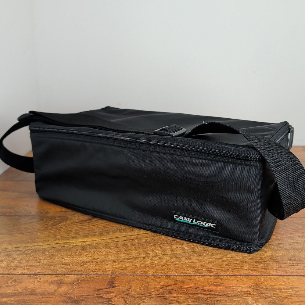 VTG Case Logic 60 Cassette Tape Carrying Case Black Storage Holder Double Sided